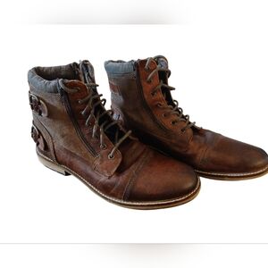 FRANCO FORTINI VINTAGE Men's Dalton Brown Leather Ankle Boots. Size 11.5